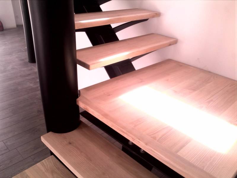 escalier fer forgé et bois sur mesure