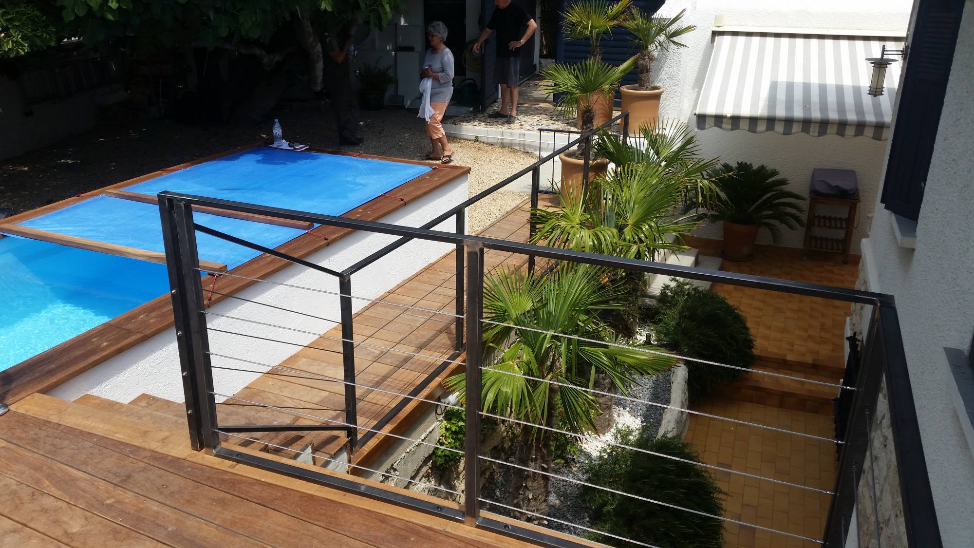 Fabrication Garde-corps acier et câble inox au Roucas Blanc