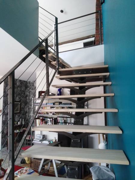 Escalier sur mesure fer et bois dans le puy de dome