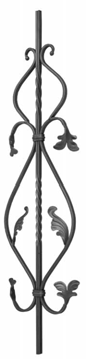 Barreau fer forgé déco feuille