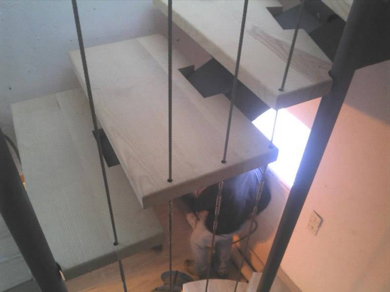 Escalier design acier et bois sur mesure