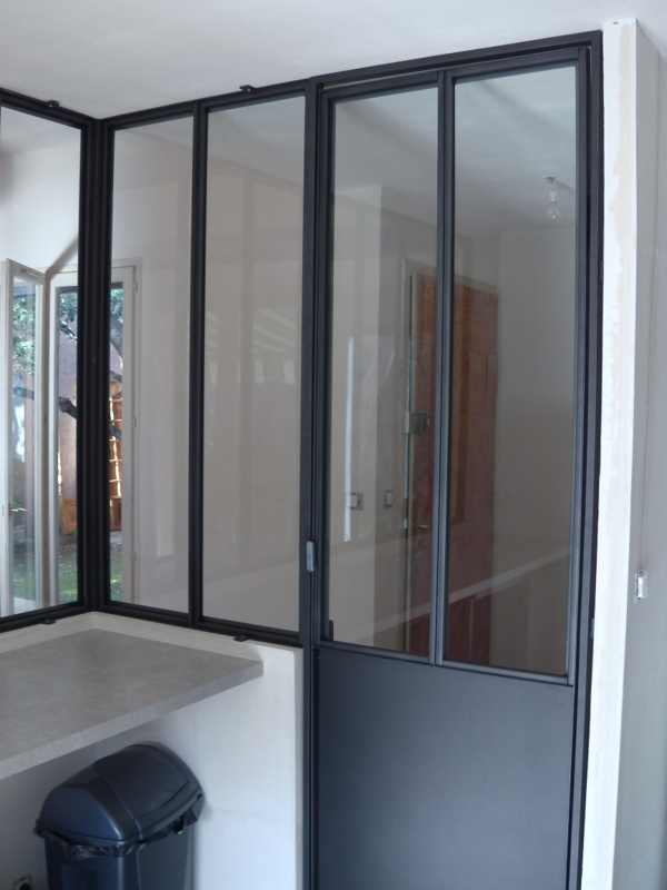 verriere fer forgé et verre style déco istres