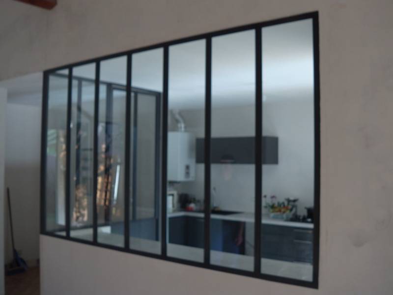 verriere fer forgé et verre style déco istres