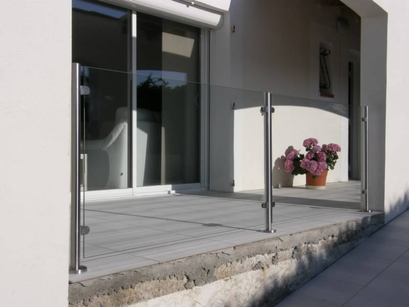 Garde Corps Inox et verre terrasse  Chateauneuf les martigues