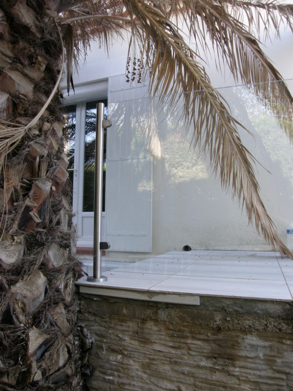 Garde Corps Inox et verre terrasse  Chateauneuf les martigues
