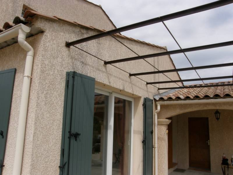 Pergola adossée à un mur Châtel-de-Neuvre Art Métaux