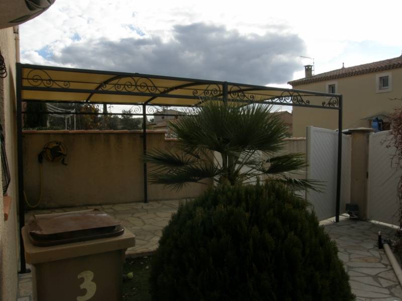 abri de voiture pergola fer forgé sur mesure Allier