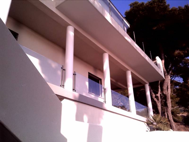 Garde corps Inox et verre en bord de mer sur saint pourçain sur sioule