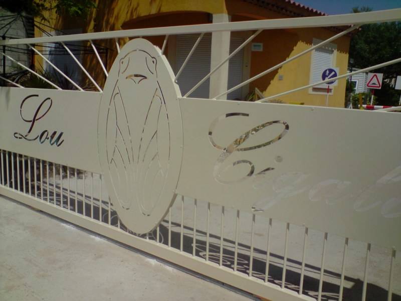 portail fer forgé camping lou cigalon sausset les pins