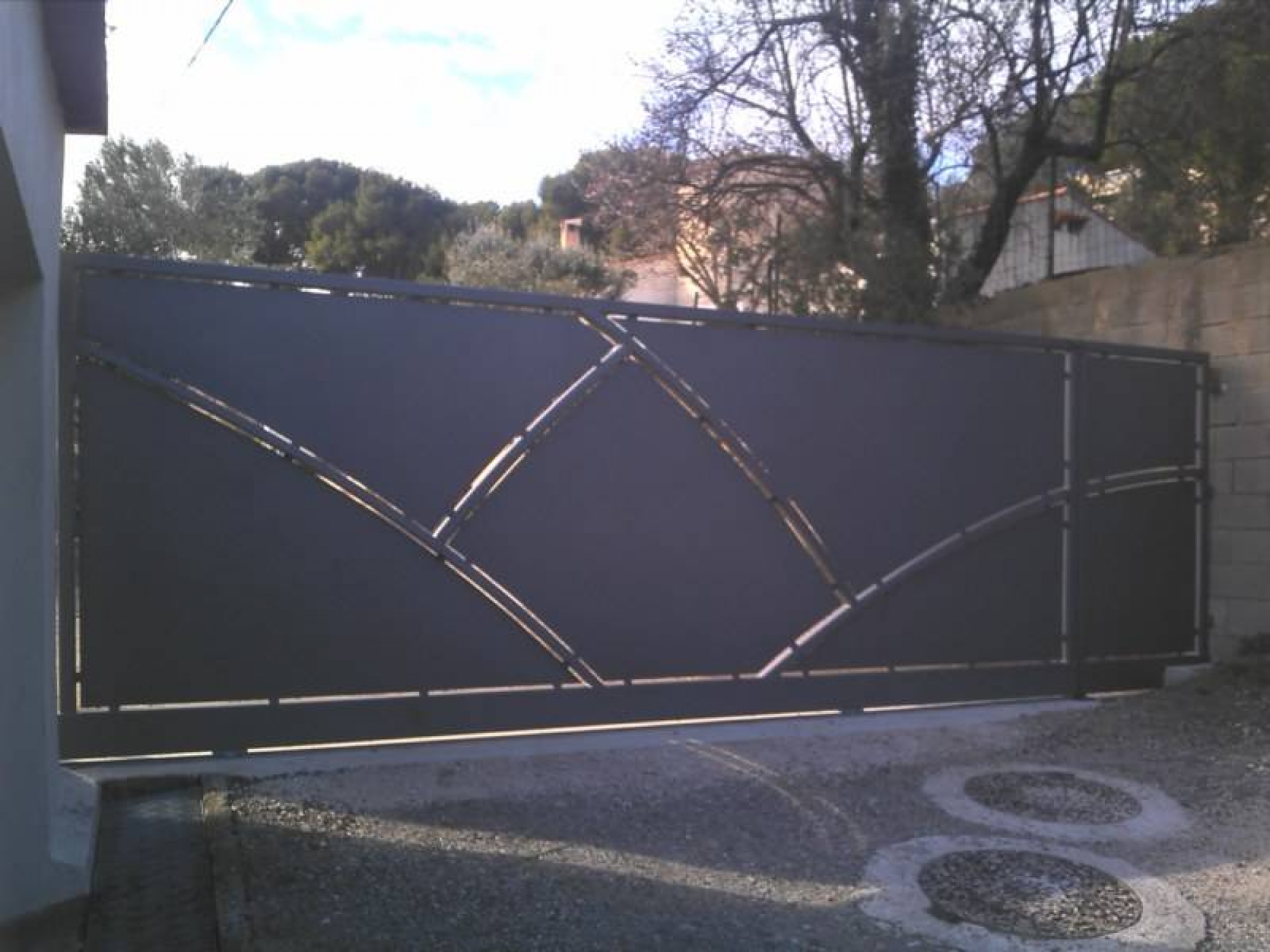 portail en fer thermolaqué coulissant à Moulins